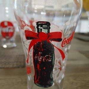 6 Vintage Bell Soda Coca Cola glasses